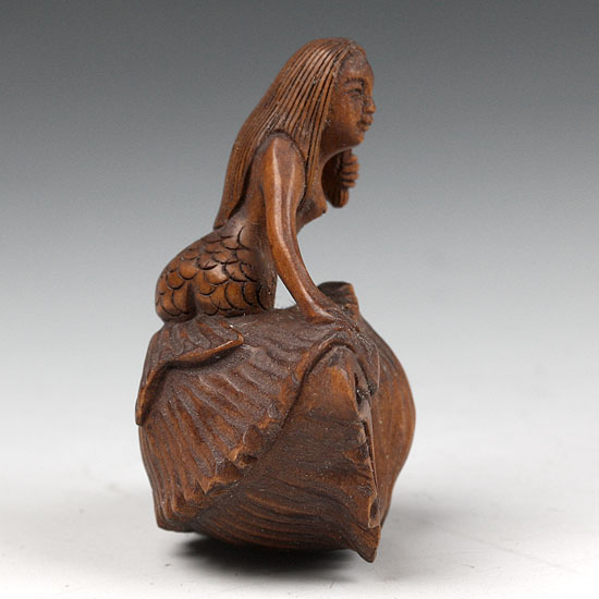 Wood Netsuke Crafts Netsuke Inlaid Stems Invaluable