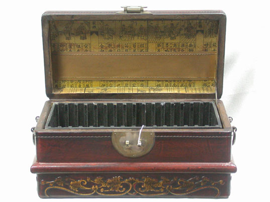 caa004 Chinese Leather Wood CD Box