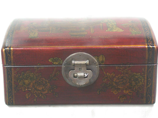 cab010 Chinese Leather Wood Wine Box Carrier