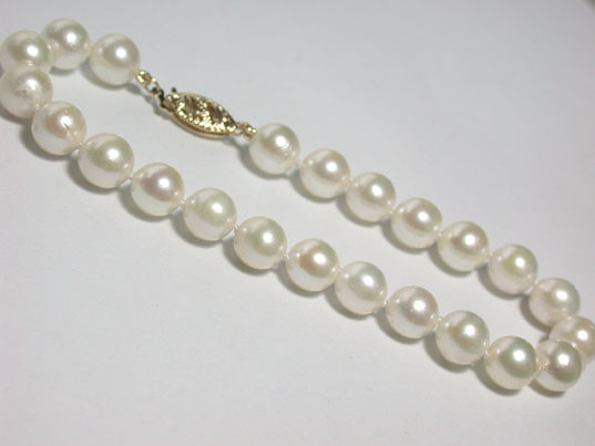 dabb001 Sea Water Akoya Pearl Bracelet 7.5mm 14K Y Gold