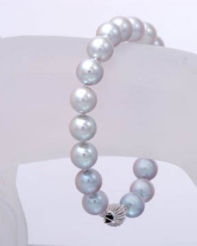 dabv001 8mm Silver Gray Sea Water Akoya Pearl Braceletp