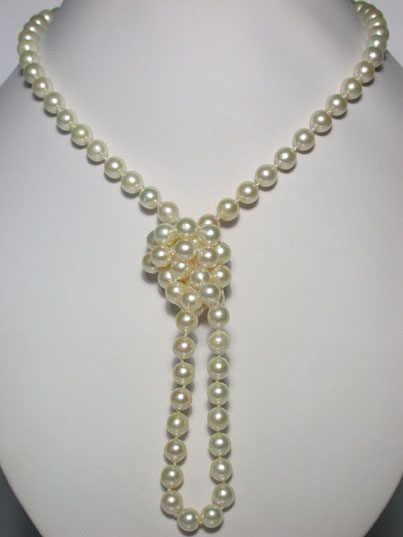 danl003 Massive Golden Akoya Pearl Necklace 7.5mm 34"