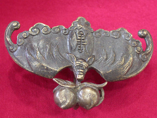 cec0007 Chinese Copper Brass Cabinet Lock Key Bat Bite 2 Peach