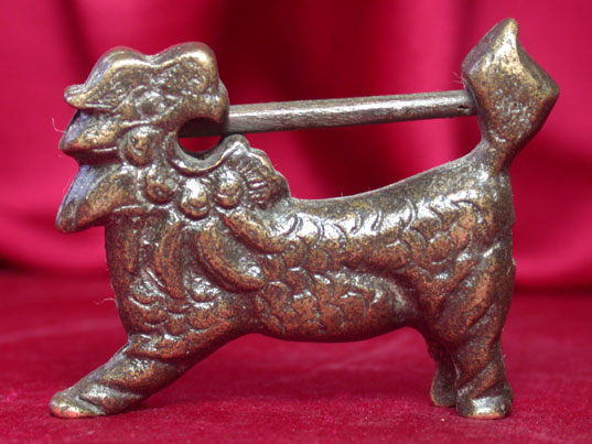 cec0009 Chinese Copper Brass Cabinet Lock Padlock Key Lion