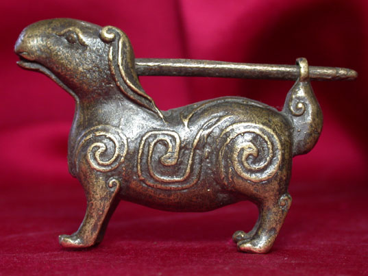 cec0014 Chinese Copper Brass Cabinet Lock Padlock Key Q Sheep