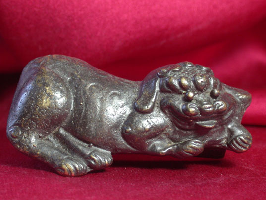 cec0016 Chinese Copper Brass Lock Key Left Myth Lion
