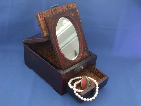 boxxxx3 Wholesale Chinese Leather Wood Jewelry Box Mirror