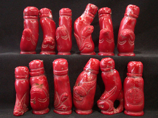 snuxx14 Wholesale Chinese Red Coral Snuff Bottle