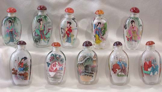 snuxxx6 Wholesale Chinese Inside Painted Painting Glass Snuff Bottle
