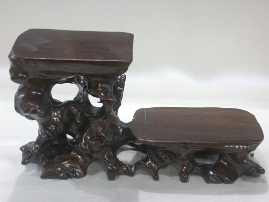 wd02 Wholesale Wood Stand of netsuke, snuff bottle, carving 6-3/4"x 2-1/4"x 3-1/2"