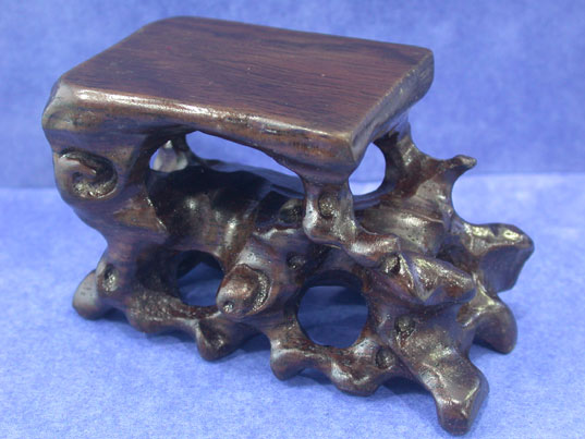 wd14 Wholesale Wood Stand of netsuke, snuff bottle, carving 4"x2"x2-1/4"